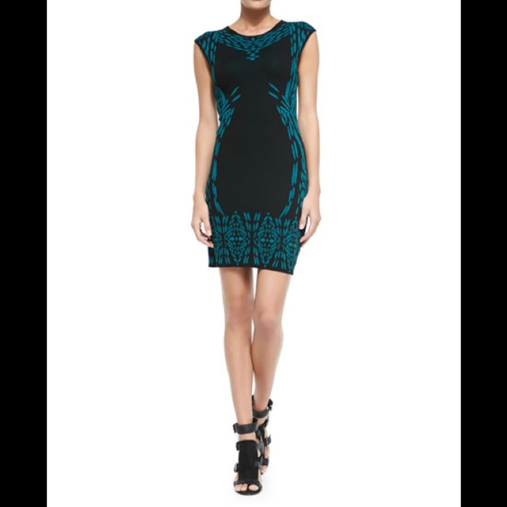 Rebecca Minkoff Gretta jacquard cap-sleeve dress